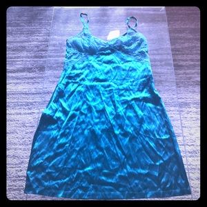 La Perla turquoise lace and silk slip size S